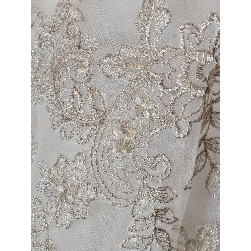 Champagne/Gold Embroidered High/Low Wedding Gown - Private Label by G - Picture 7 of 11